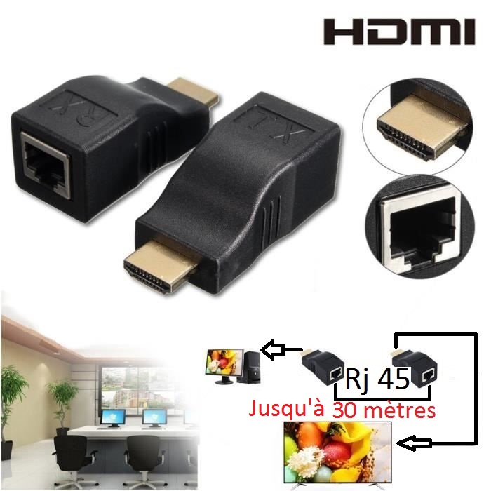 Extendeur HDMI avec RJ45  Achat / Vente au maroc à prix bas