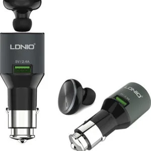 Chargeur de voiture rapide + écouteur Bluetooth LDNIO CM20