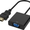 Convertisseur Adaptateur HDMI Male vers VGA femelle pour PC, Décodeur TV, PS3, XBOX