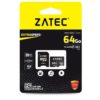 Zatec Carte mémoire micro SD 64 Go Originale Classe 10