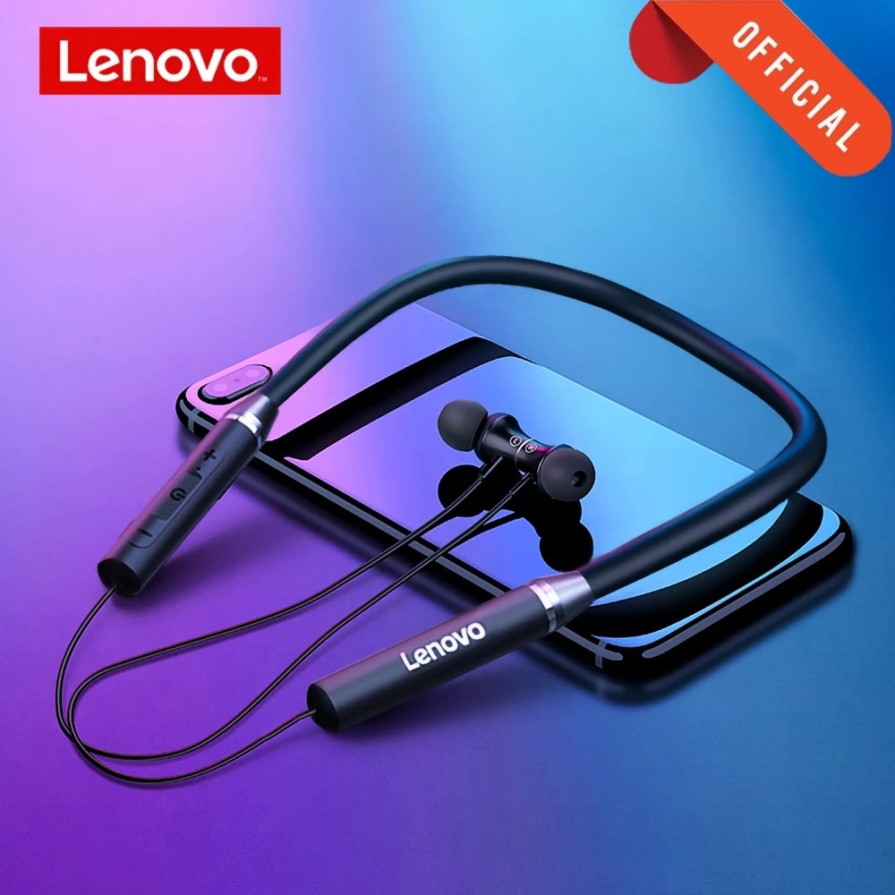 Lenovo – écouteurs sans fil Bluetooth stéréo, oreillettes de Sport étanches IPX5, réduction du bruit, casque de course magnétique