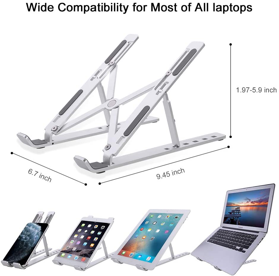 Support ordinateur portable, tablettes et notebooks en aluminium