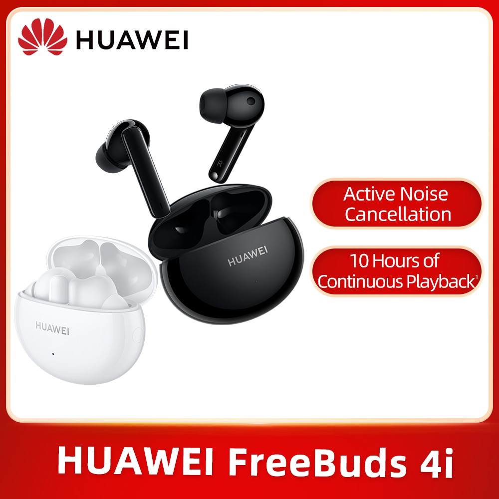 Huawei FreeBuds 4i écouteurs Bluetooth, Noise cancellation, 10 heurs de charge