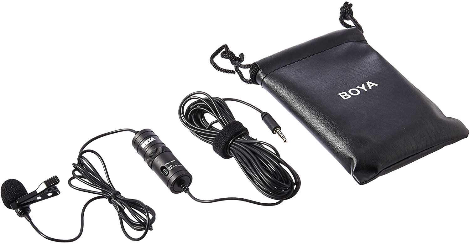 BOYA by-M1 Microphone à cravate Camera Smartphone Cam-corder Audio Recorder – Black