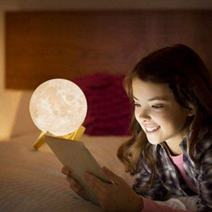 Usb Light Touch 3d Impression Lune Lampe Luminaria Éclairage Chambres Lampe Batterie Propulsé Night Light Led Changement de Couleur Lampe de Nuit