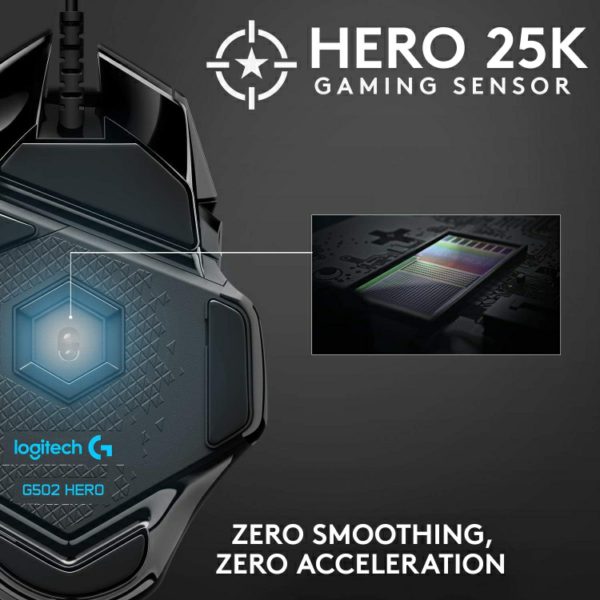 Logitech G502 Hero souris gamer programmable RGB à switch mécanique