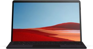 Microsoft Surface Pro X – Écran tactile 13″ – SQ1 – Mémoire 8 Go – Disque SSD 256 Go – Wifi, 4G Lte – clavier – Noir mat