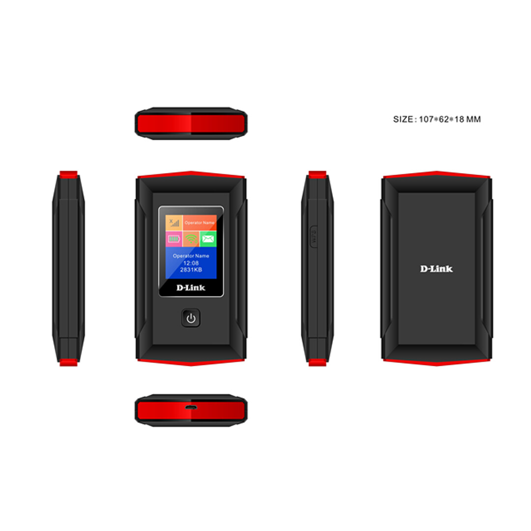 Modem 4g wifi D-link DWR‑932M DLink N300 4G 3000 mAh (jusqu’à 12 heurs) avec écran LCD