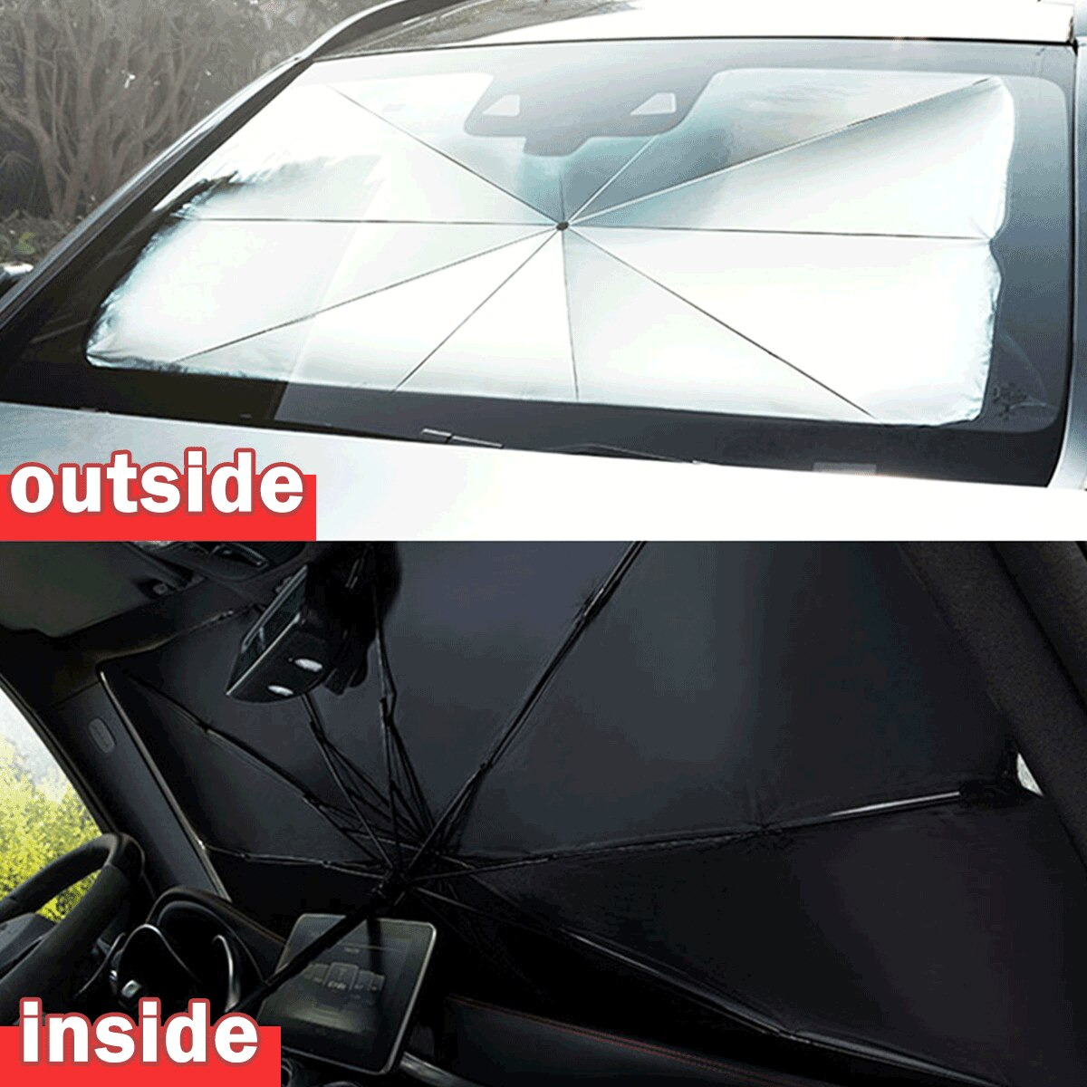 Pliable pare-soleil protecteur pour voiture, Parasol fenêtre avant, pare-soleil Anti-UV, isolation thermique, couvre pare-brise, accessoires de Protection