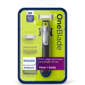 Philips OneBlade Face & Body hybrid QP2630 Tondeuse de finition multifonctions, tondeuse et rasoir électrique