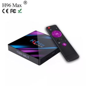 Nouvelle Smart tv box H96 Max 4Go 32Go, Android 10, H96 Max 4k Ultra HD BT4.0, Wifi 2.4Ghz et 5Ghz, LAN 100Mb
