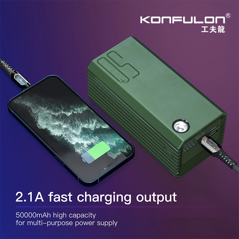 Konfulon Power Bank – Banque d’alimentation portable à haute capacité 50000 mAh