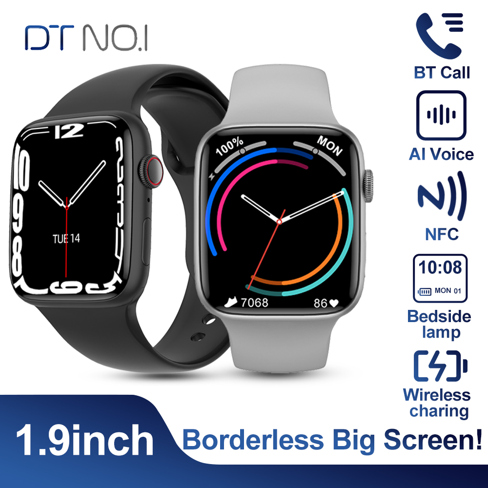 Montre connectée iwo DT7 MAX série 7 pour Apple Xiaomi, Smartwatch, moniteur GPS, Bluetooth, appel, 45mm, NFC, écran infini 1.9 pouces, pour hommes et femmes