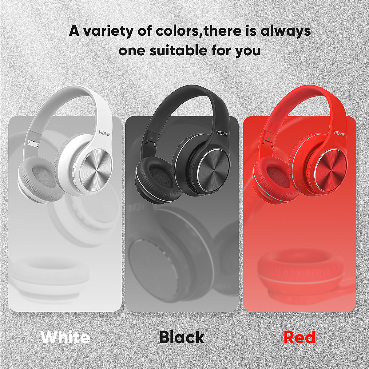 VIDVIE BBH2108 Casque Bluetooth Sans Fil, le choix idéal pour une expérience audio sans compromis | Couleur Blanc