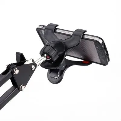 Support Téléphone Pour Pupitre Microphone - Bras Flexible Col De Cygne, Réglable 28-45 Cm, Pour Smartphone 4-7 Pouces