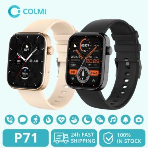 COLMI P71 Smartwatch Montre connectée bluetooth pour les hommes et les femmes, étanche IP68, avec appels vocaux et assistant vocal