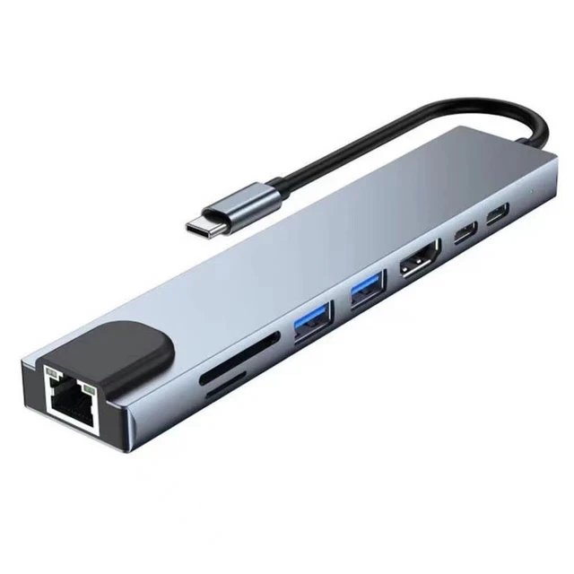 Hub USB C - Adaptateur USB C - 3 Portes USB avec 1 lecteur de carte SD et 1  lecteur de
