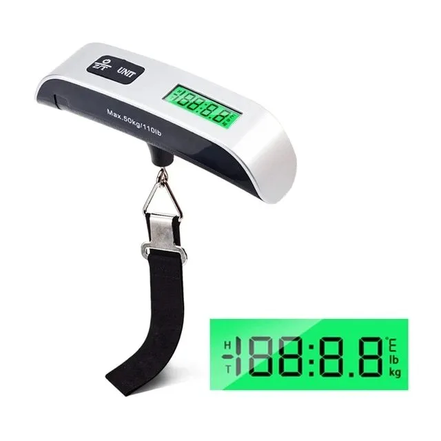 Pèse-bagages Numérique Portable - Capacité 50 Kg, Affichage Numérique KG/OZ/LB/JIN, Idéal Pour Voyages, Achats Et Pêche - 8