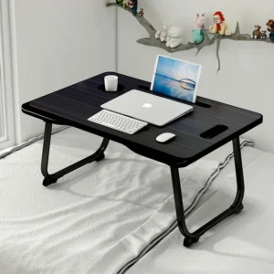 Table pour PC portable, table pliable en bois pour lit, salon et voiture