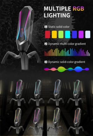 Microphone USB RGB Yanmai T1 Gaming - Micro Gamer LED – Image 2