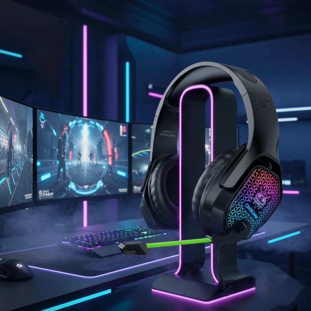 Casque Gaming ONIKUMA X3 RGB avec Micro Anti-Bruit - Son Surround Stéréo 50mm - Compatible PC PS4 Xbox Switch Mobile - Livraison Maroc – Image 8