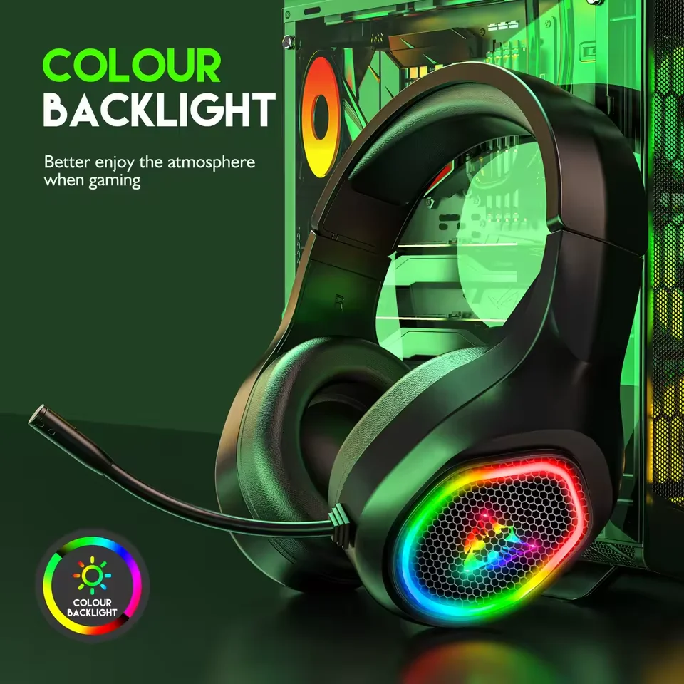 Casque Gaming USB Microphone Anti-Bruit LED PC Laptop | Prix Maroc – Image 3