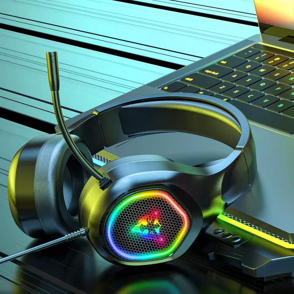 Casque Gaming USB Microphone Anti-Bruit LED PC Laptop | Prix Maroc – Image 5