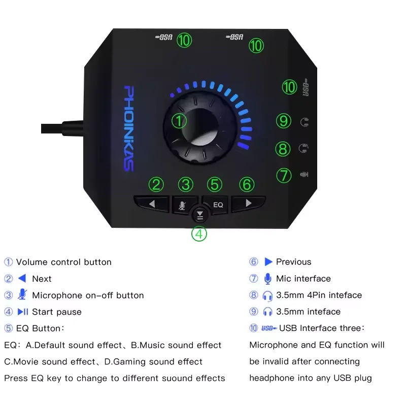 Adaptateur USB Hub Carte Son Externe pour PC Laptop | Prix Maroc – Image 2