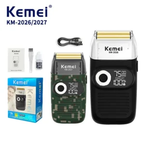 Kemei KM-2026 Rasoir 2en1 Écran LED 1400mAh | Maroc