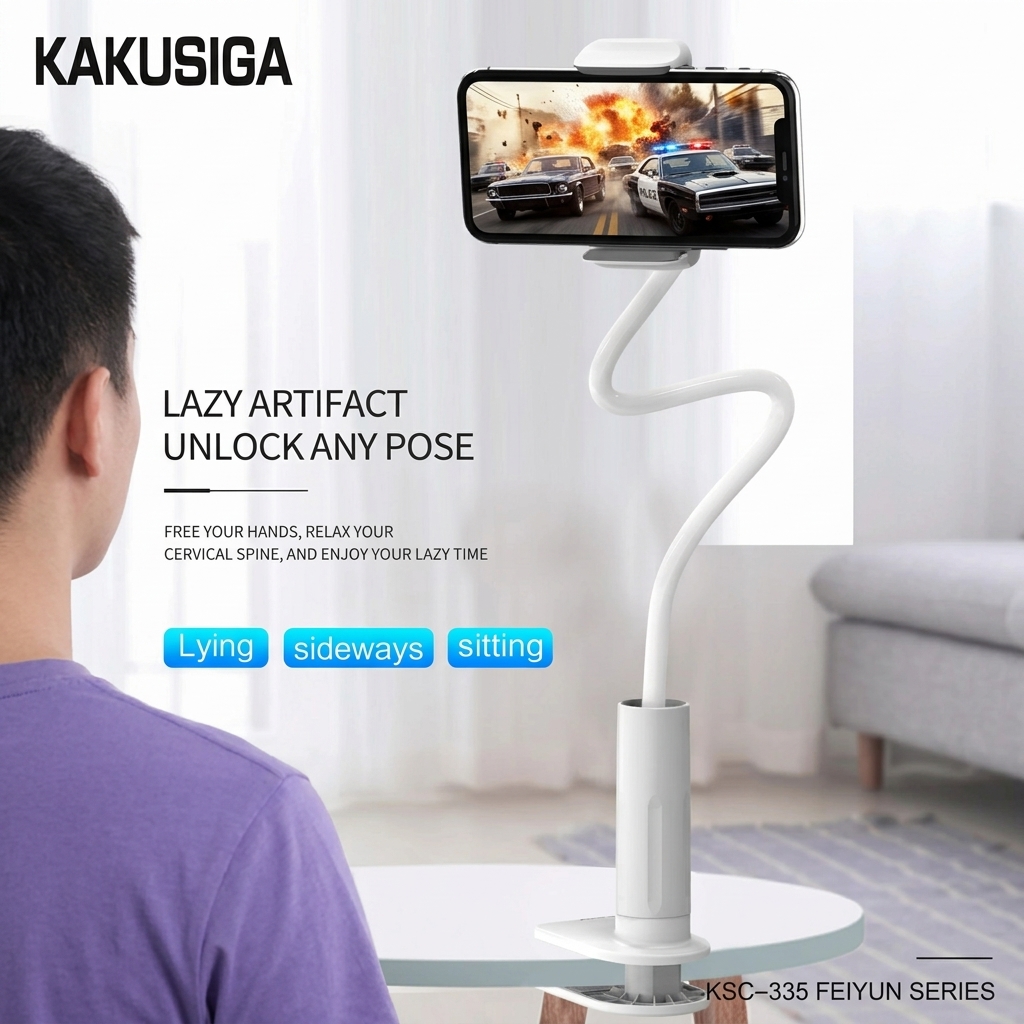 KAKUSIGA Lazy Bracket à table bureau ou lit Flexible Support smartphone – Image 4