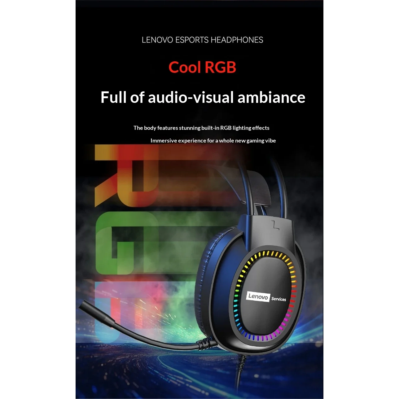 Lenovo E03 Casque Gaming Filaire USB Son Surround 7.1 RGB – Image 8