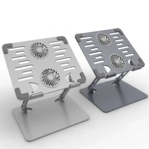 Support pour PC Portable avec Double Ventilateur Pliable Réglable